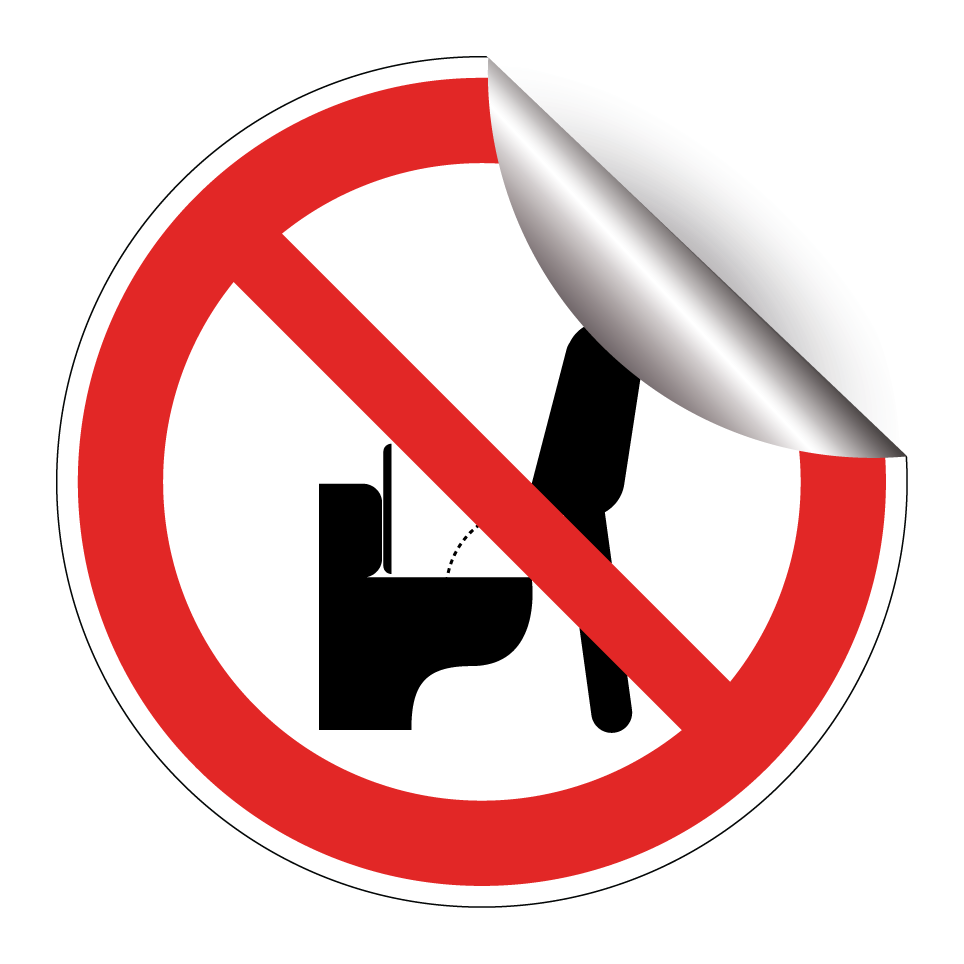 No urinating while standing