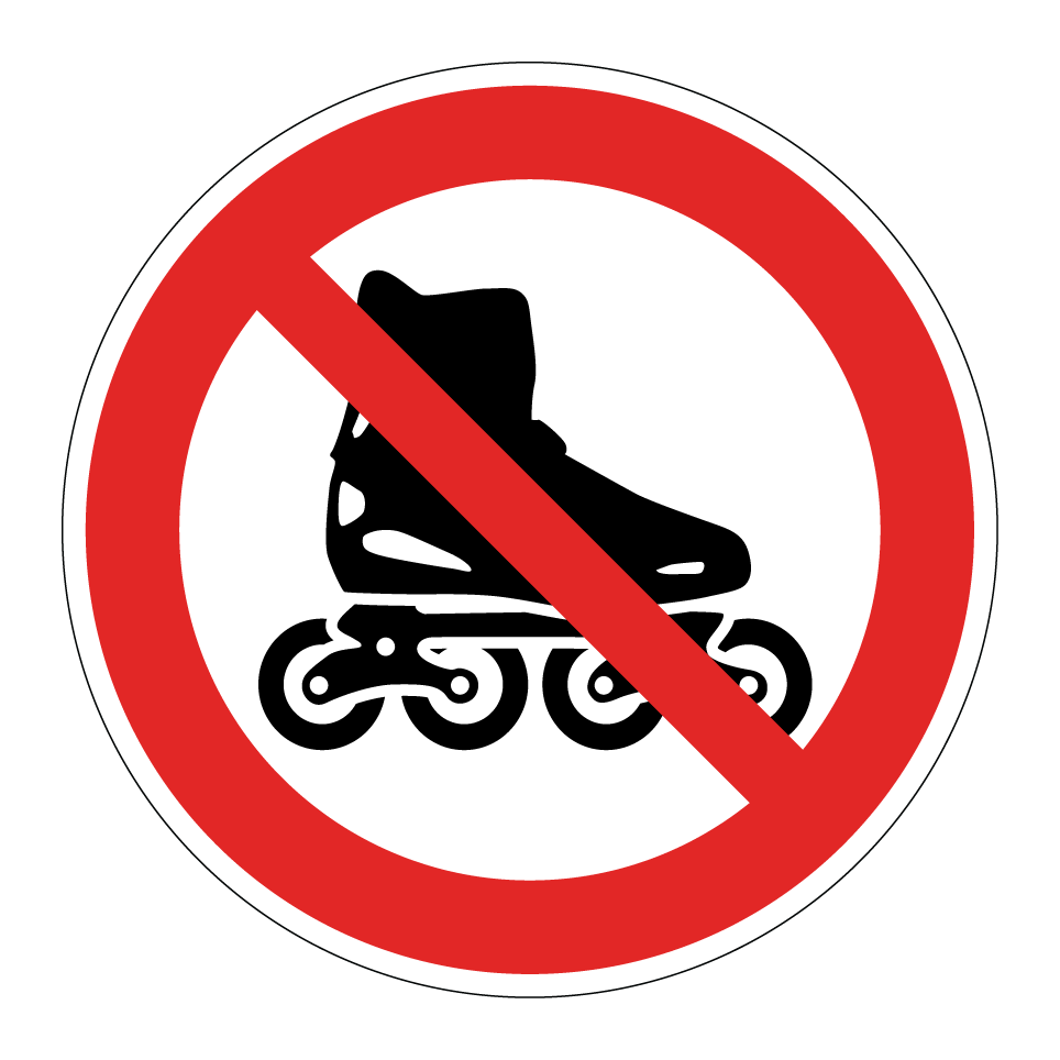No rollerblading