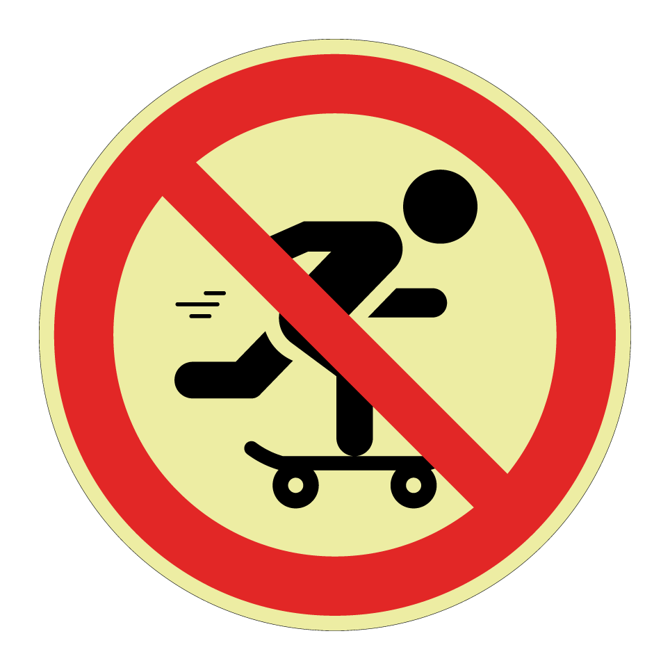 No skateboarding
