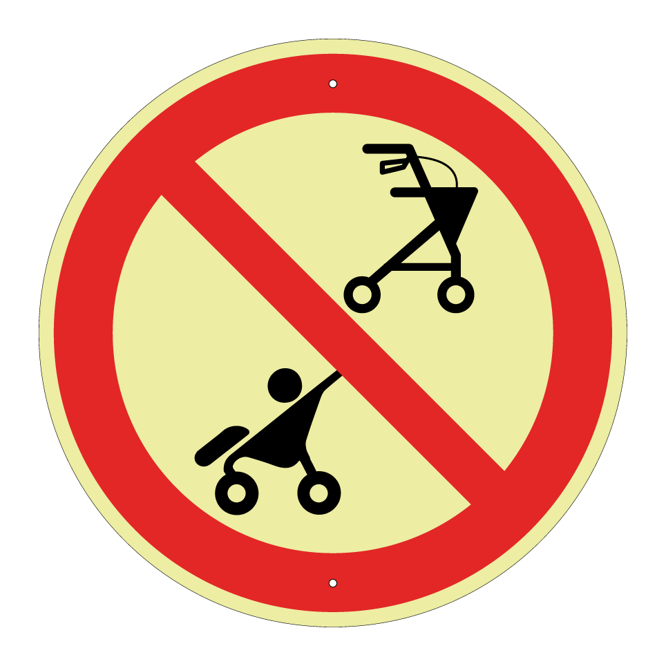 No walkers or strollers