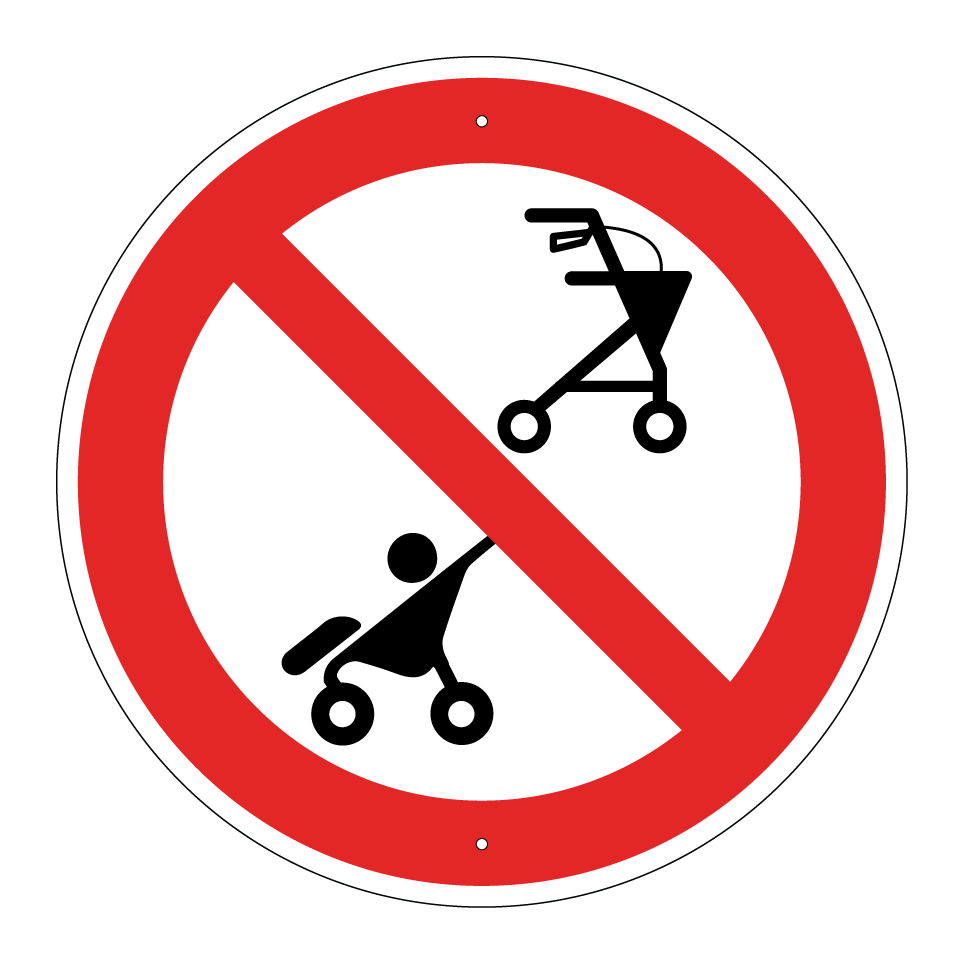 No walkers or strollers