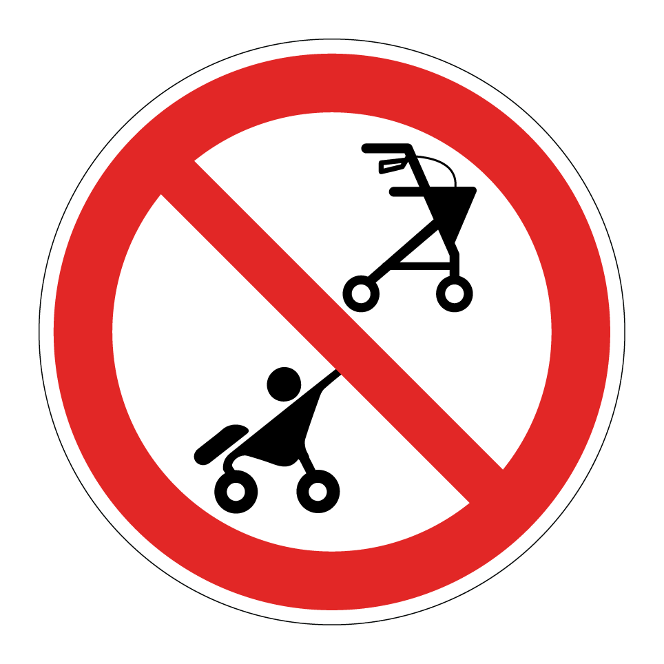 No walkers or strollers