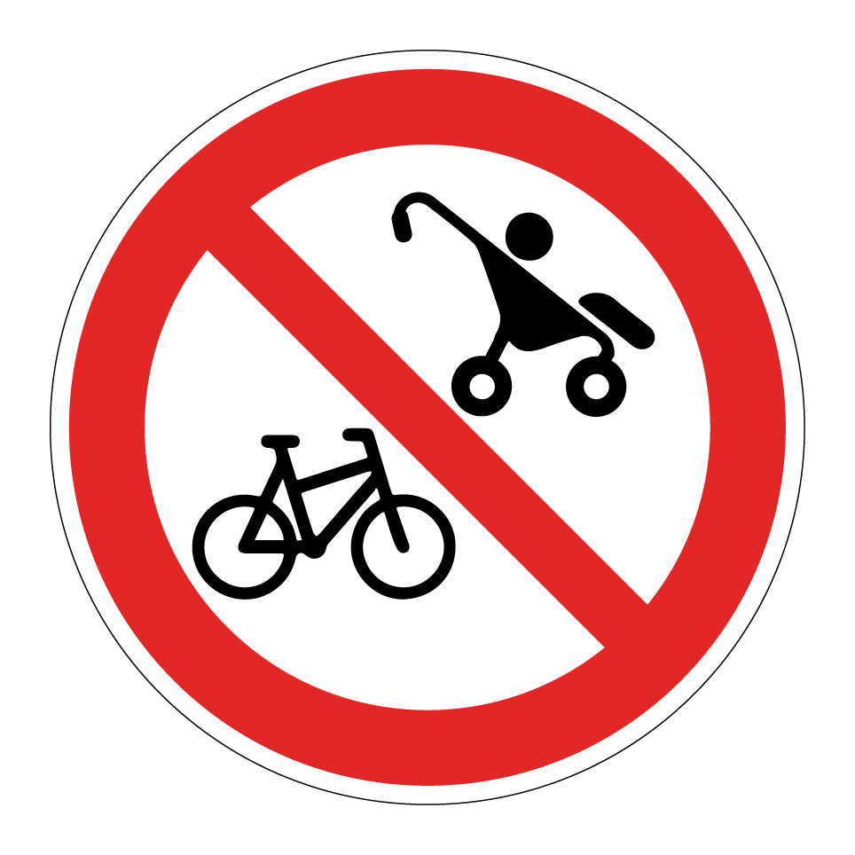 No bicycles or strollers