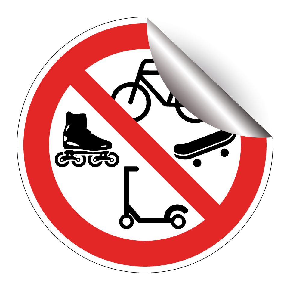 No bicycles, rollerblading , scooters or skateboards