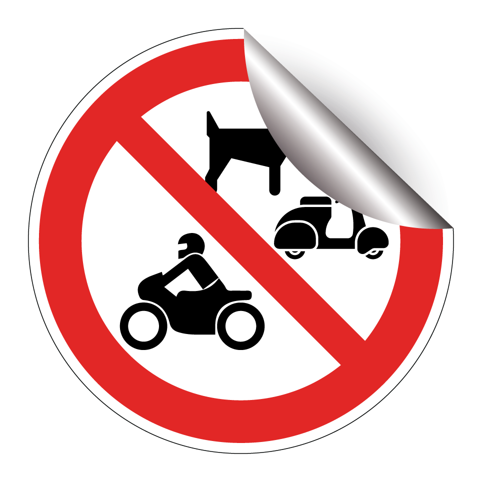 No dogs motorcycles or mopeds