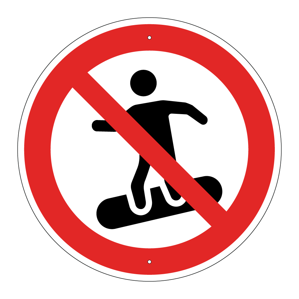 No snowboarding