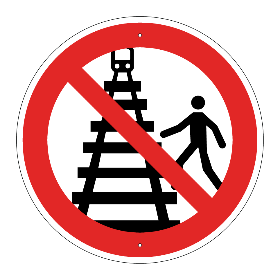 No crossing railway tracks