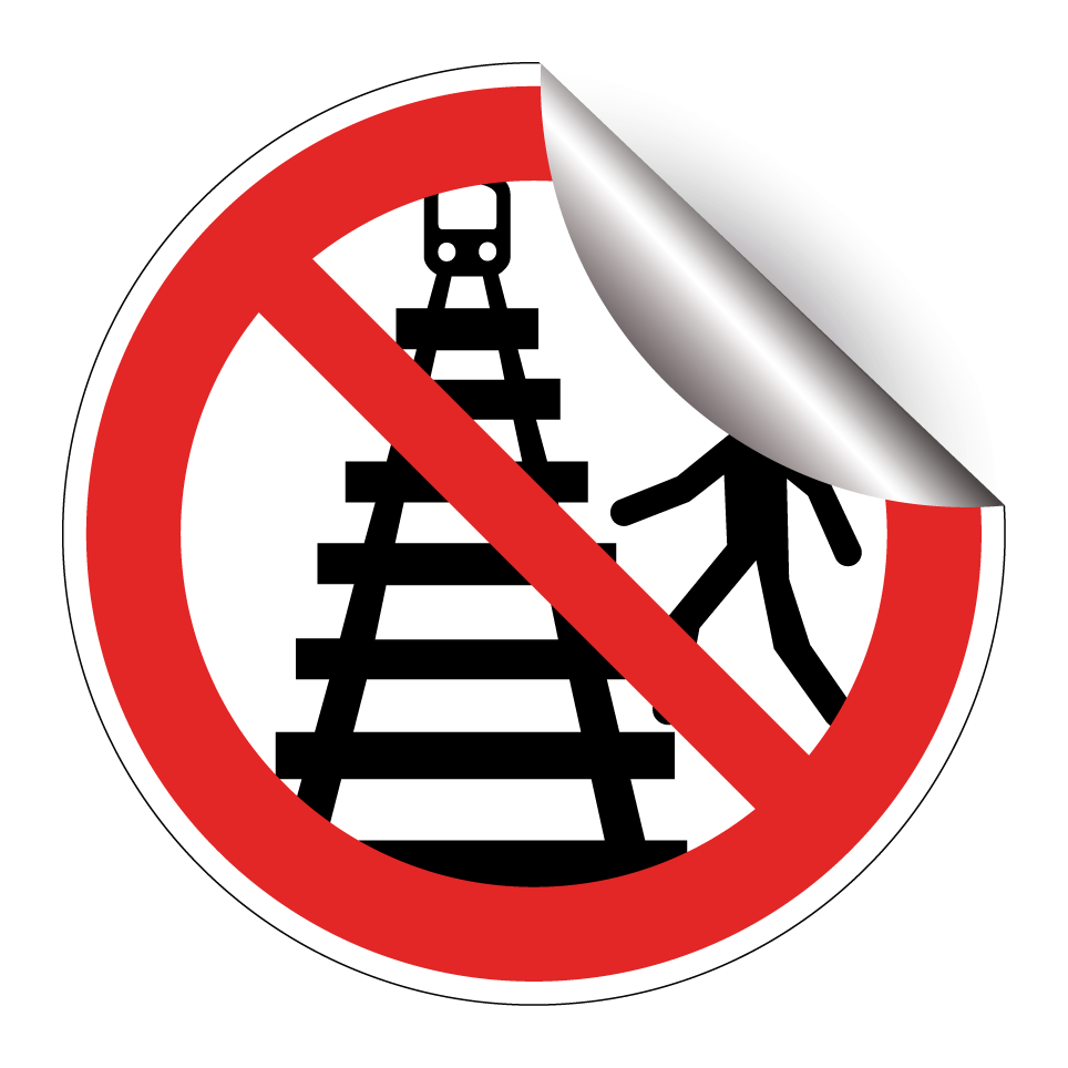 No crossing railway tracks
