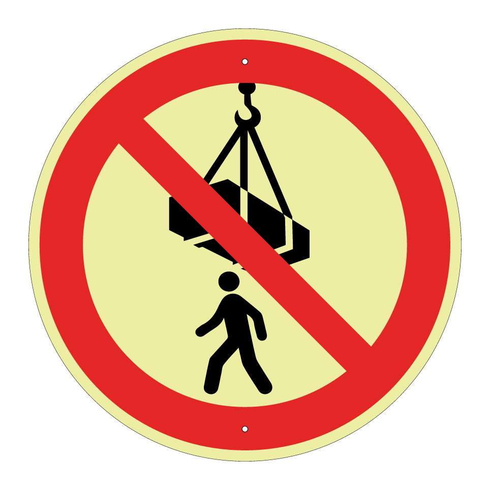 Do not walk under suspended load