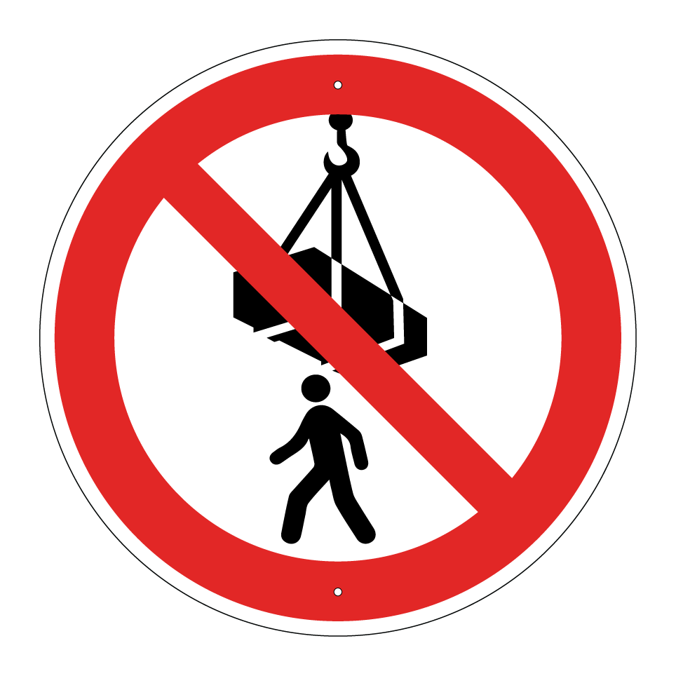 Do not walk under suspended load