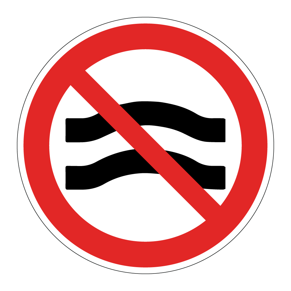 No swimming