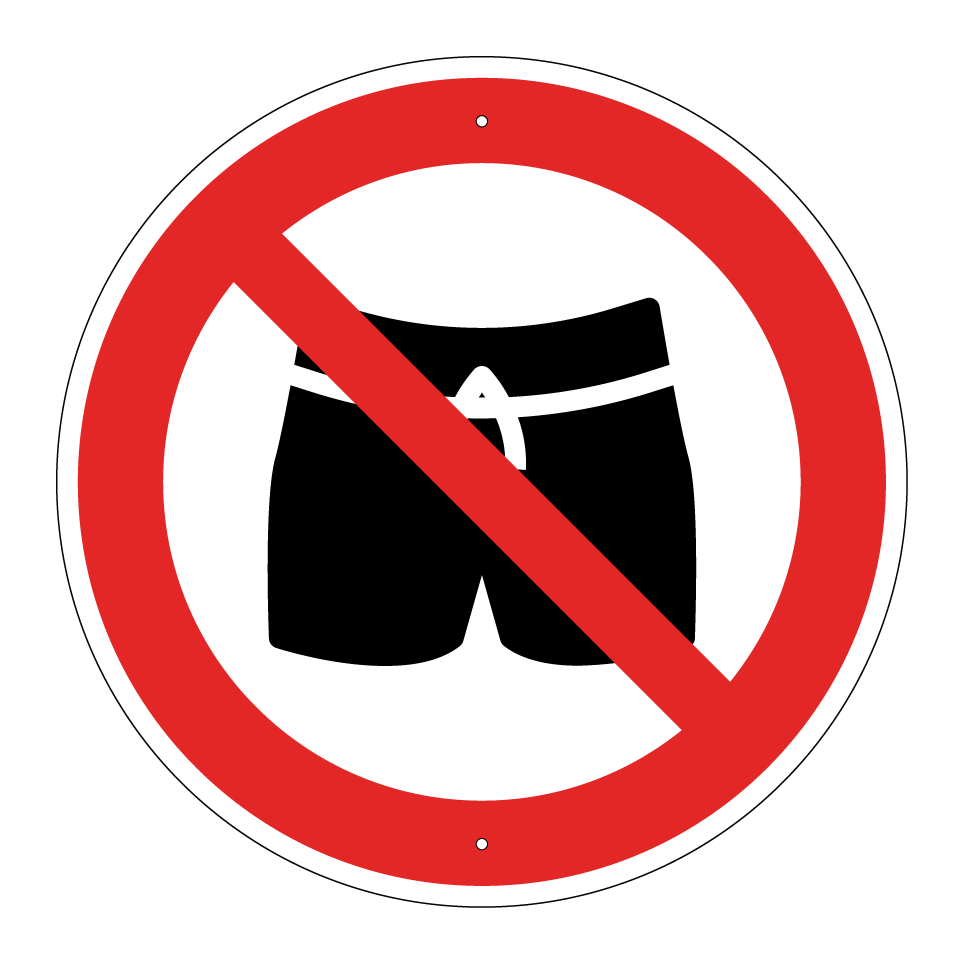 No swim shorts