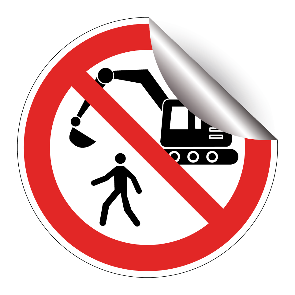 No entry for pedestrians in construction area