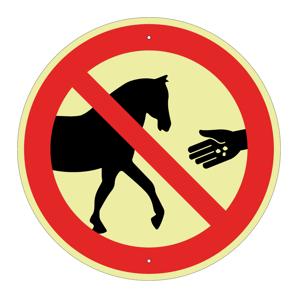 No feeding horses
