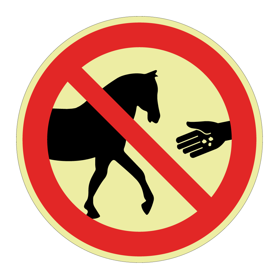No feeding horses