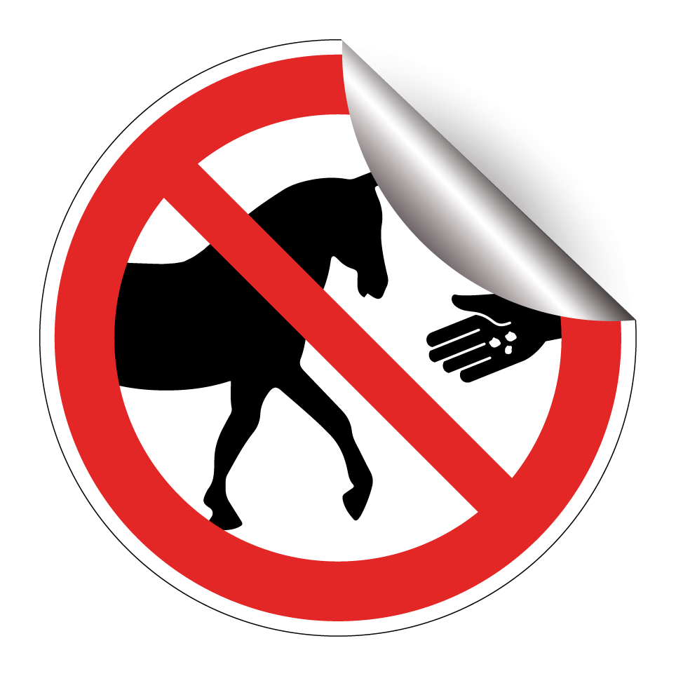 No feeding horses