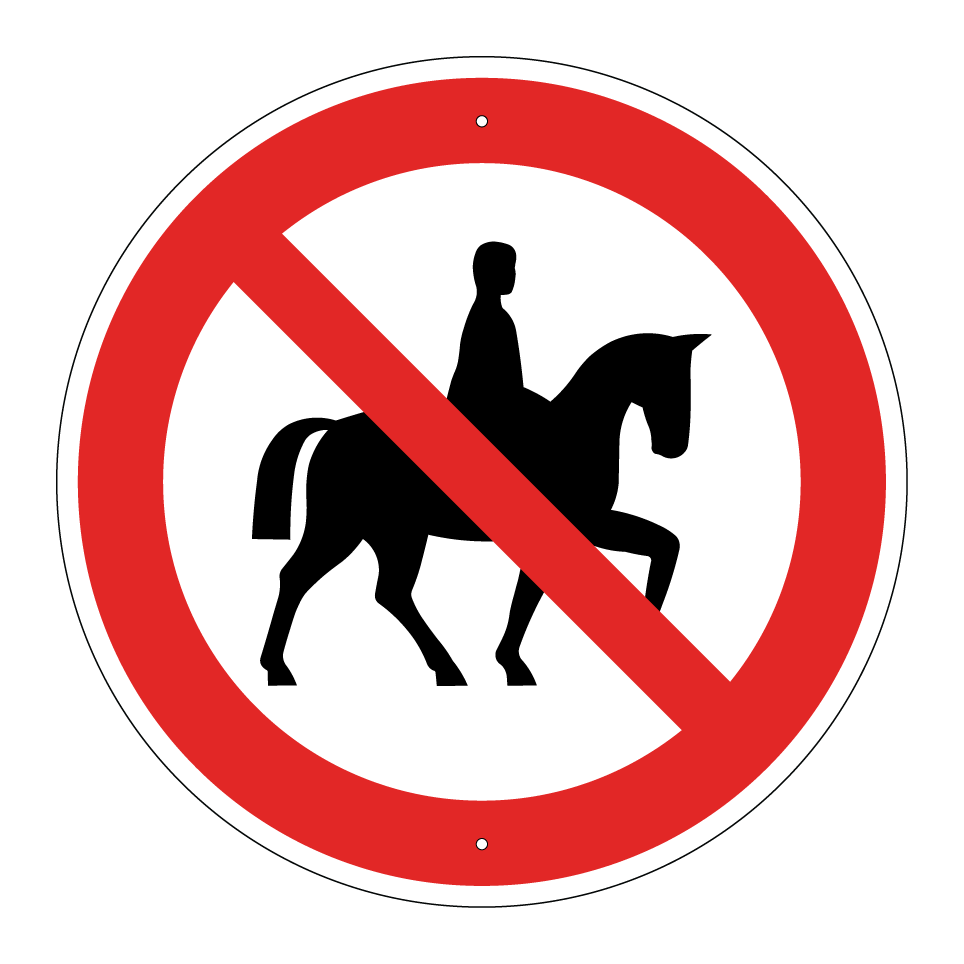 No horse riding