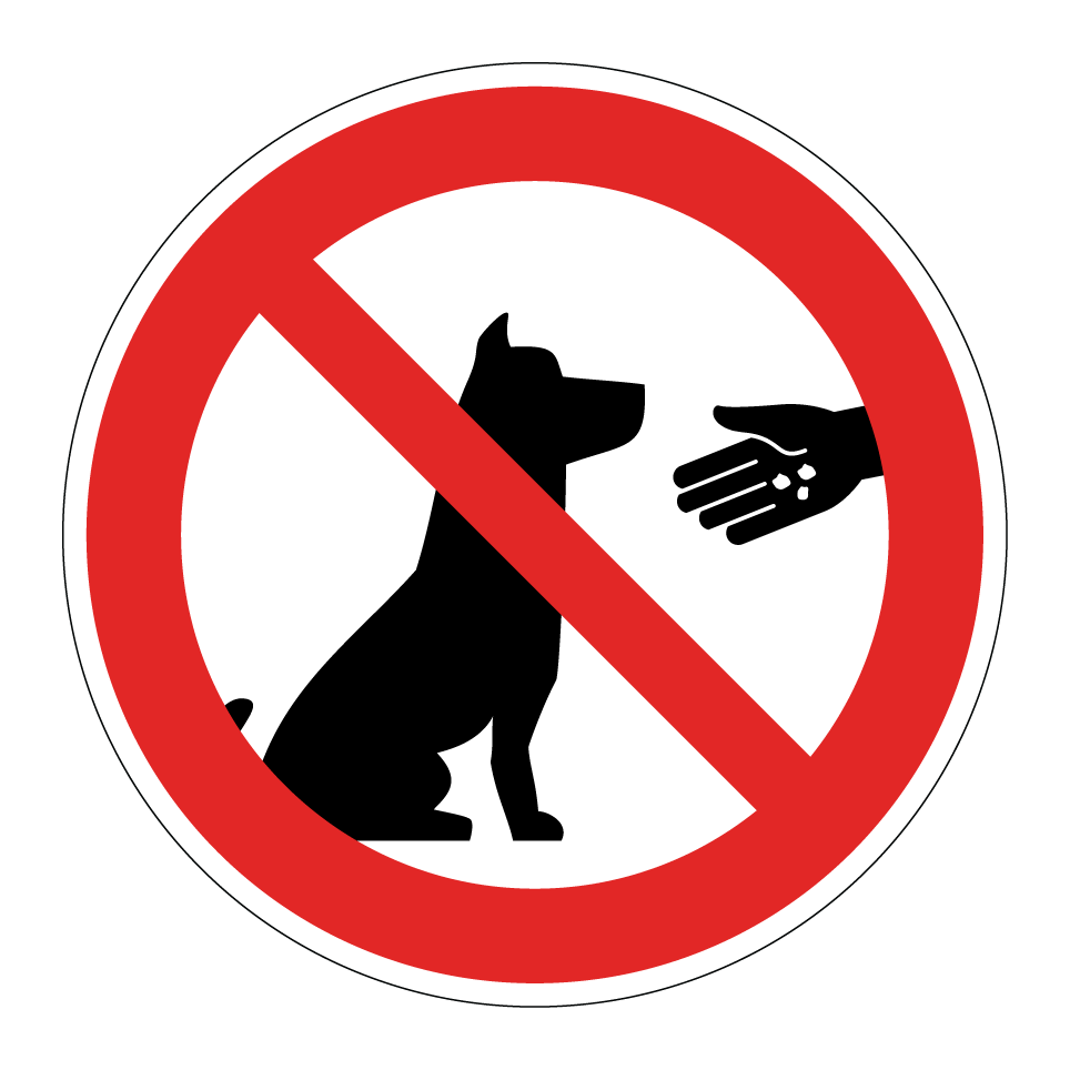 No feeding dogs