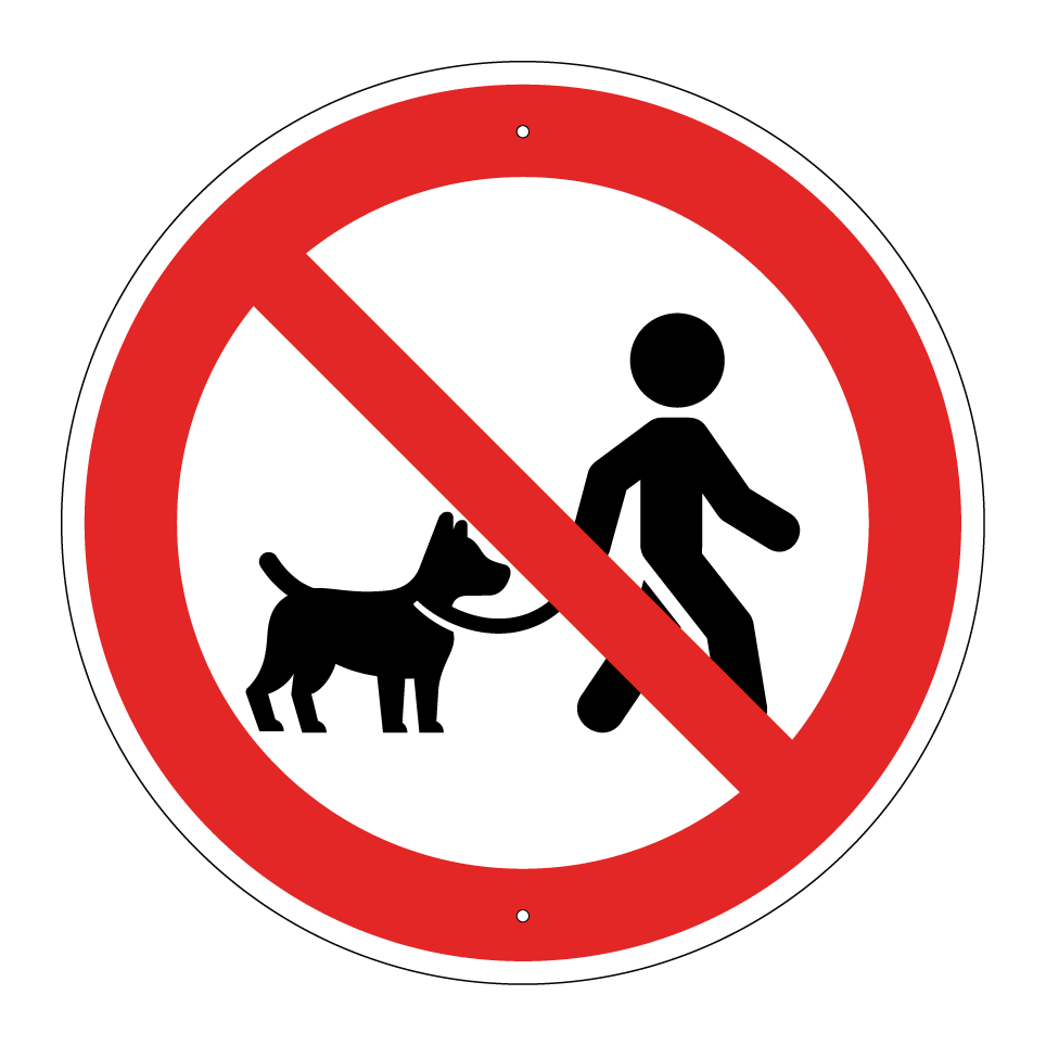 No dogs on leash