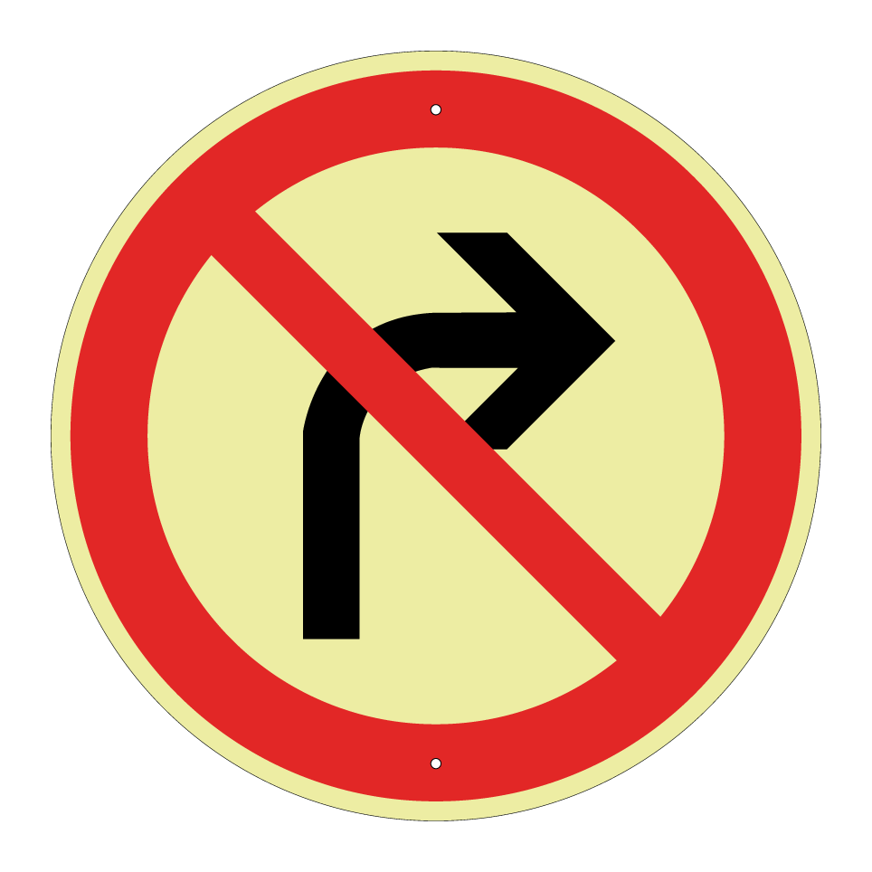 No right turn
