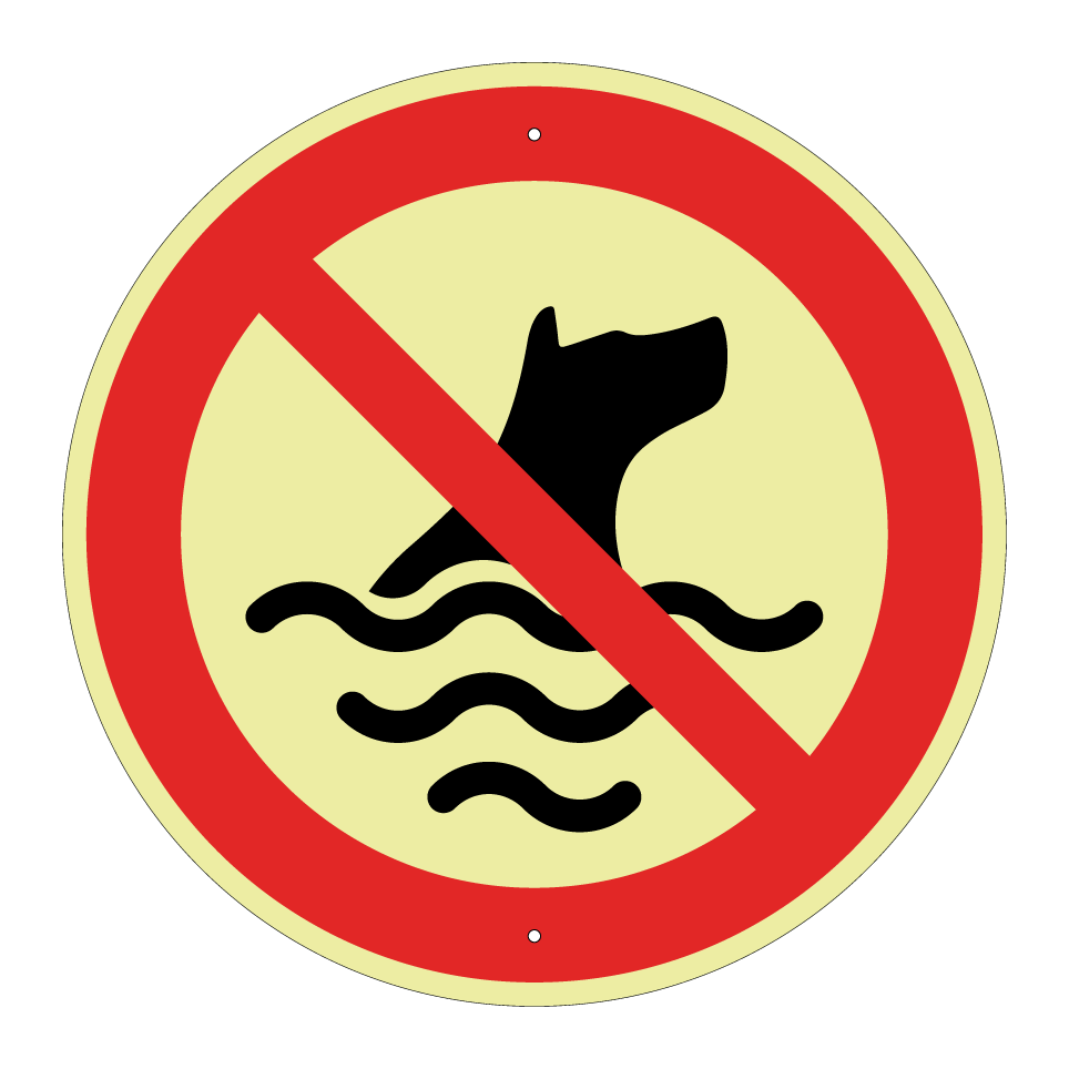 No dogs in water