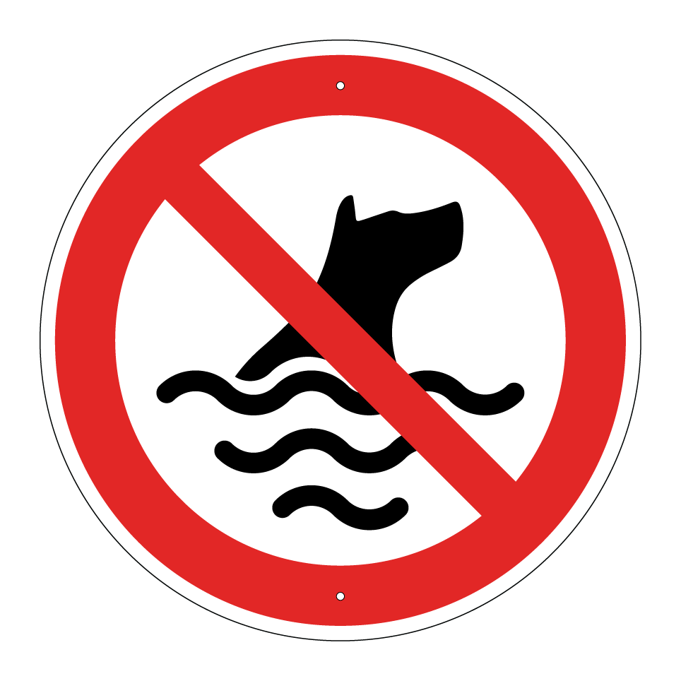 No dogs in water