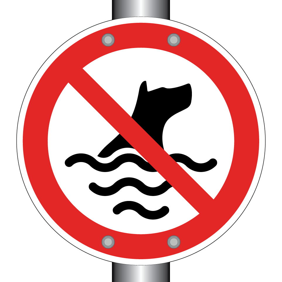 No dogs in water
