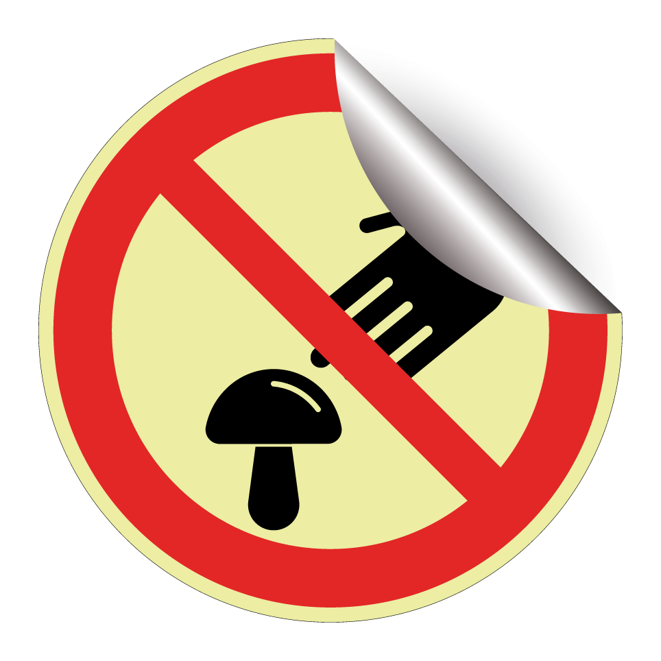 No picking mushrooms