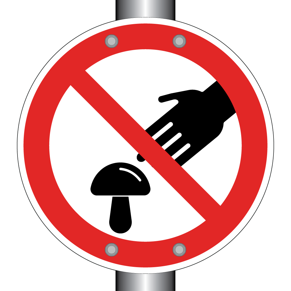 No picking mushrooms
