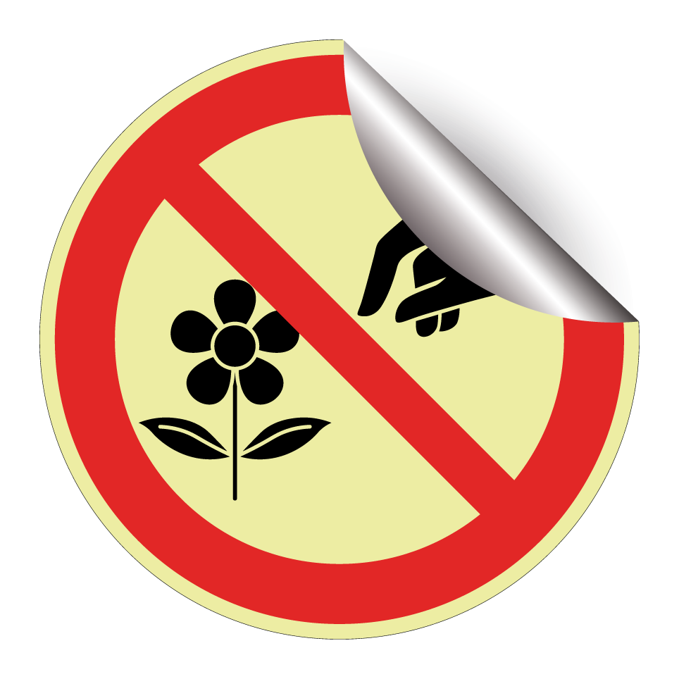 No picking flowers