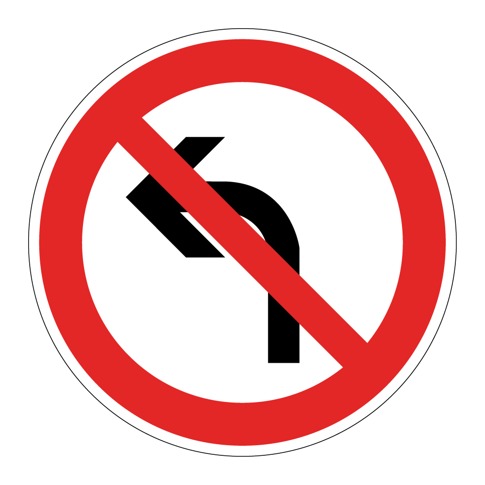 No left turn