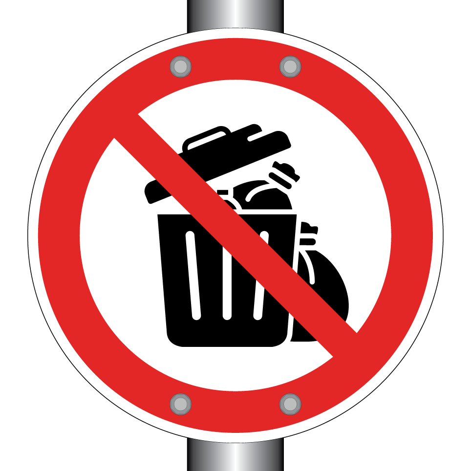 No garbage in bins