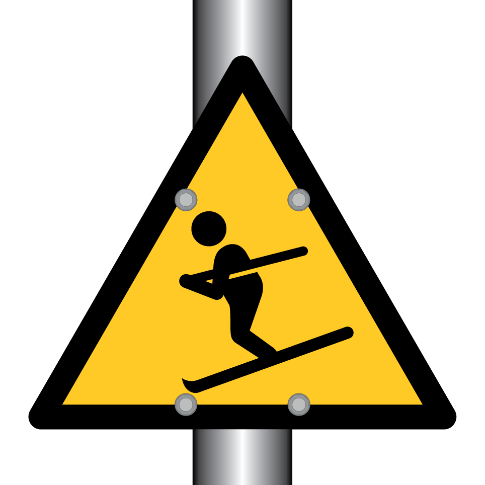 Warning skiing area