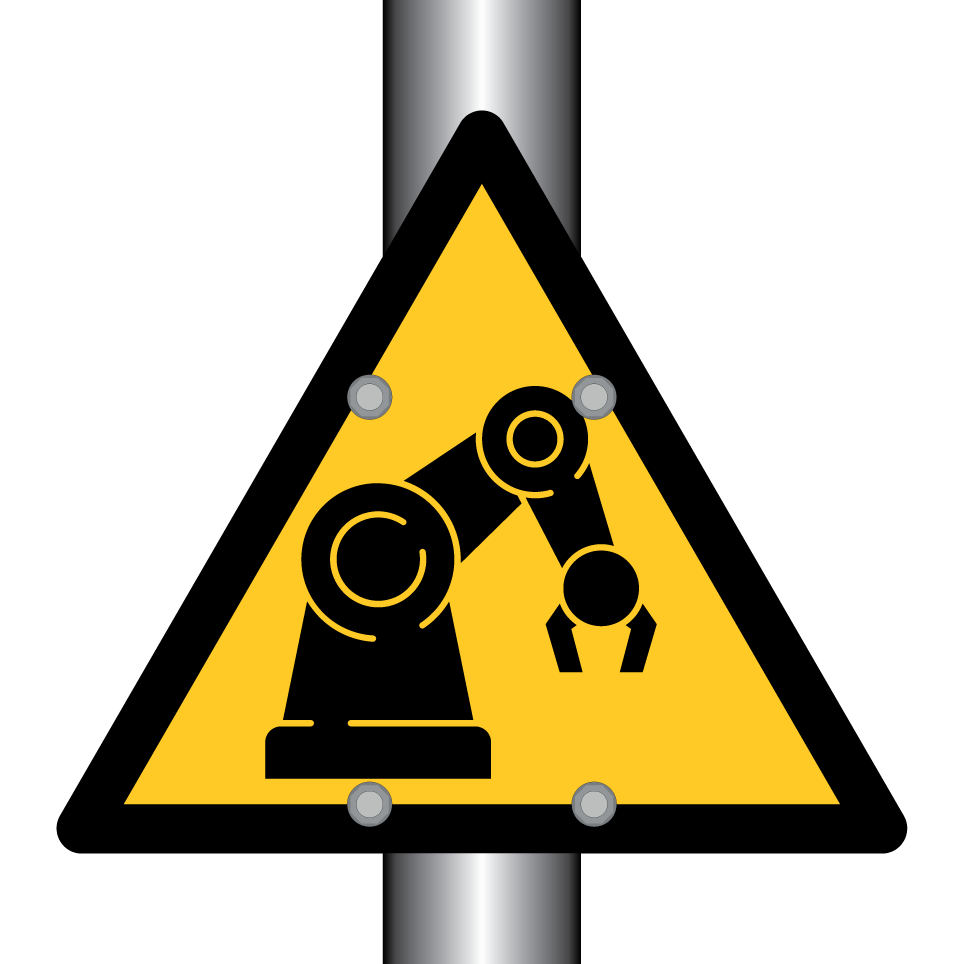 Warning automated machinery hazard