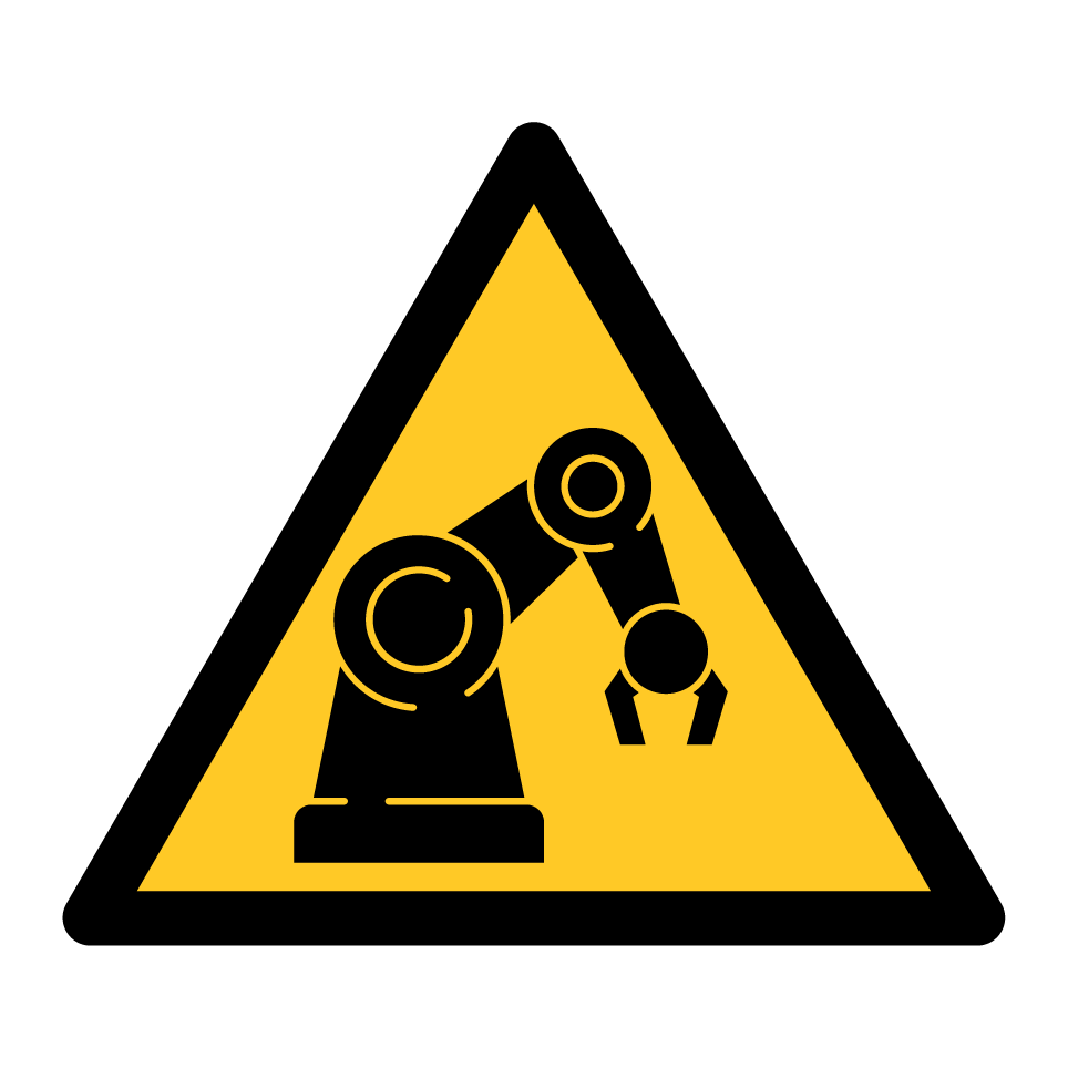 Warning automated machinery hazard