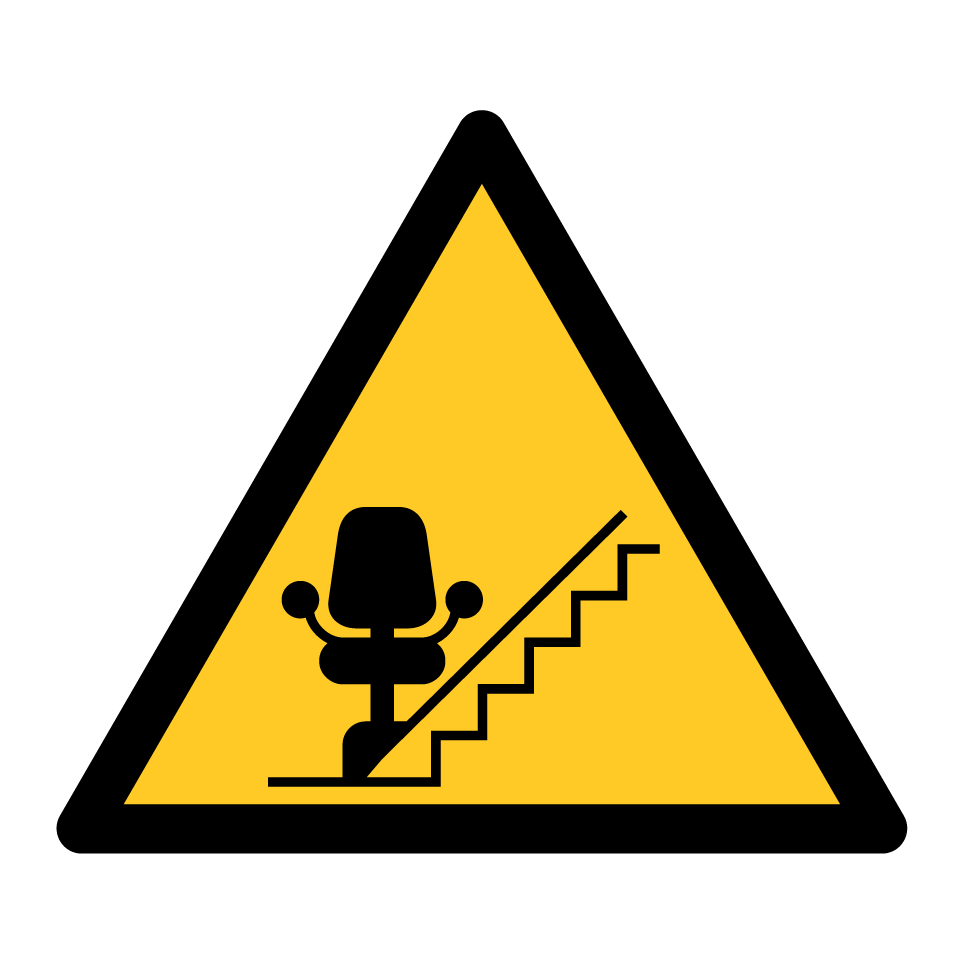 Warning stairlift