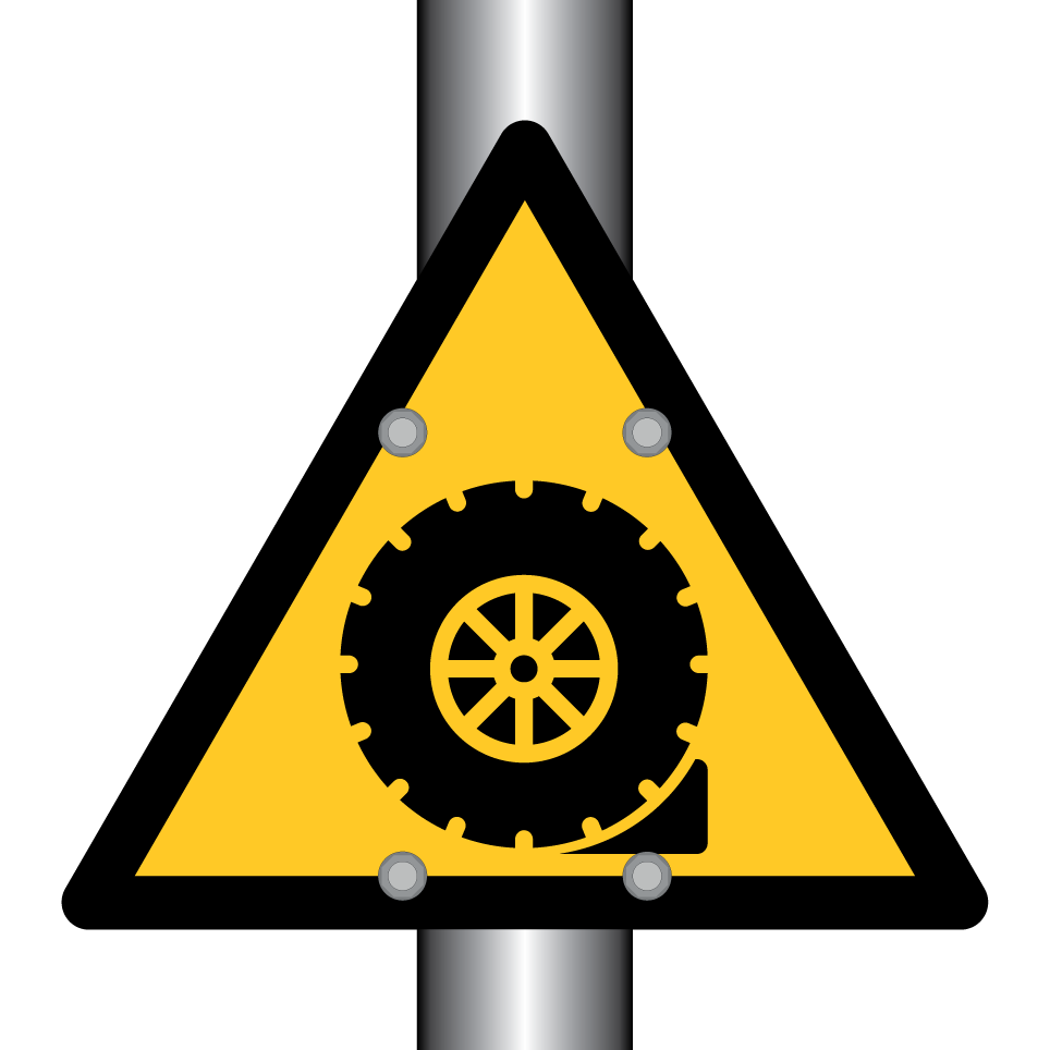 Warning rolling vehicle