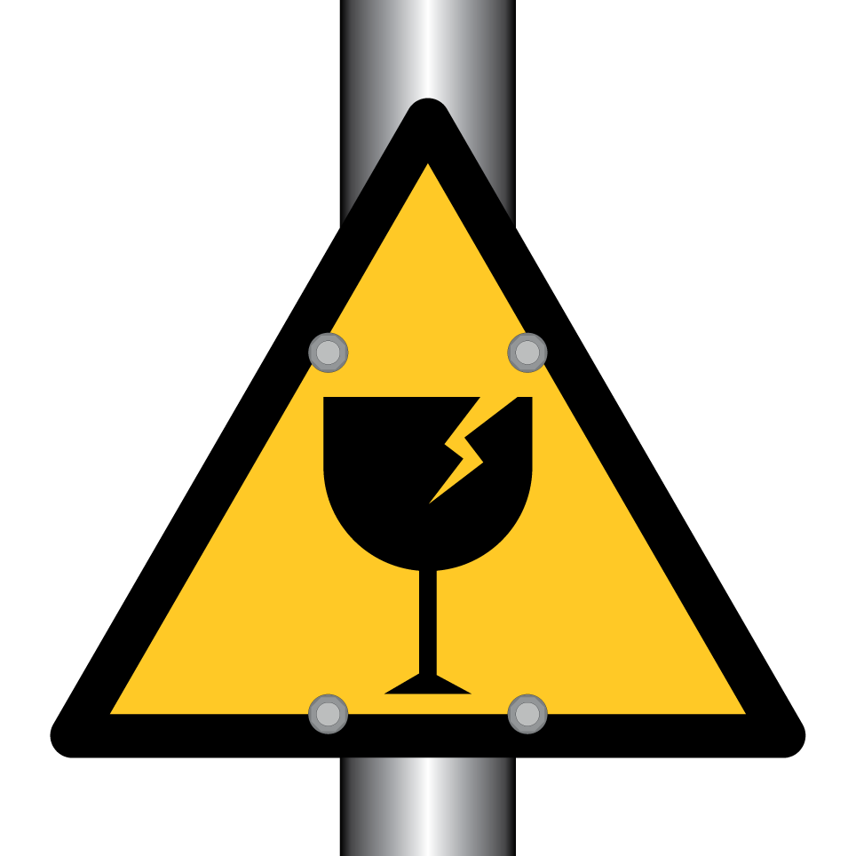 Warning fragile material