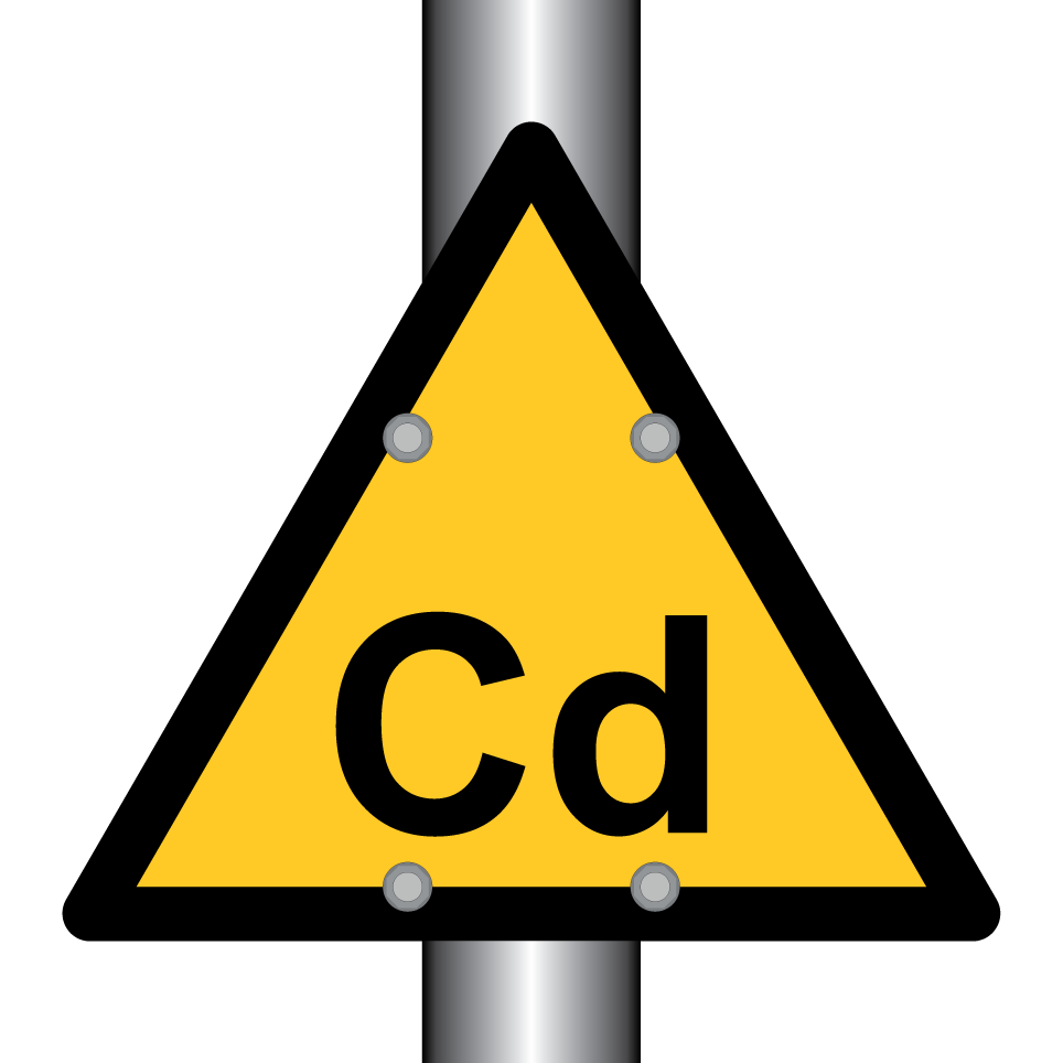 Warning cadmium hazard