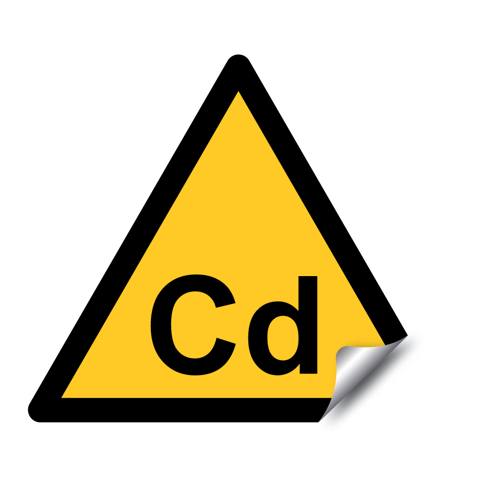 Warning cadmium hazard