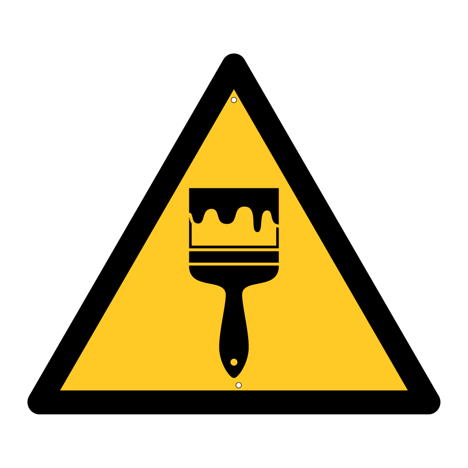 Warning wet paint (brush)