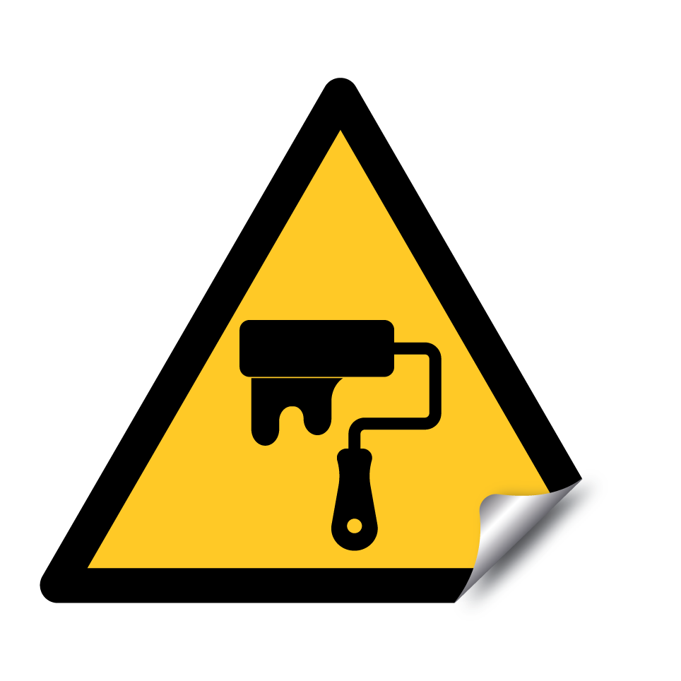 Warning wet paint (roller)