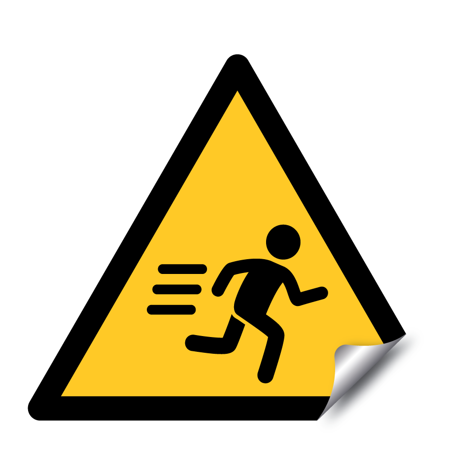 Warning running person