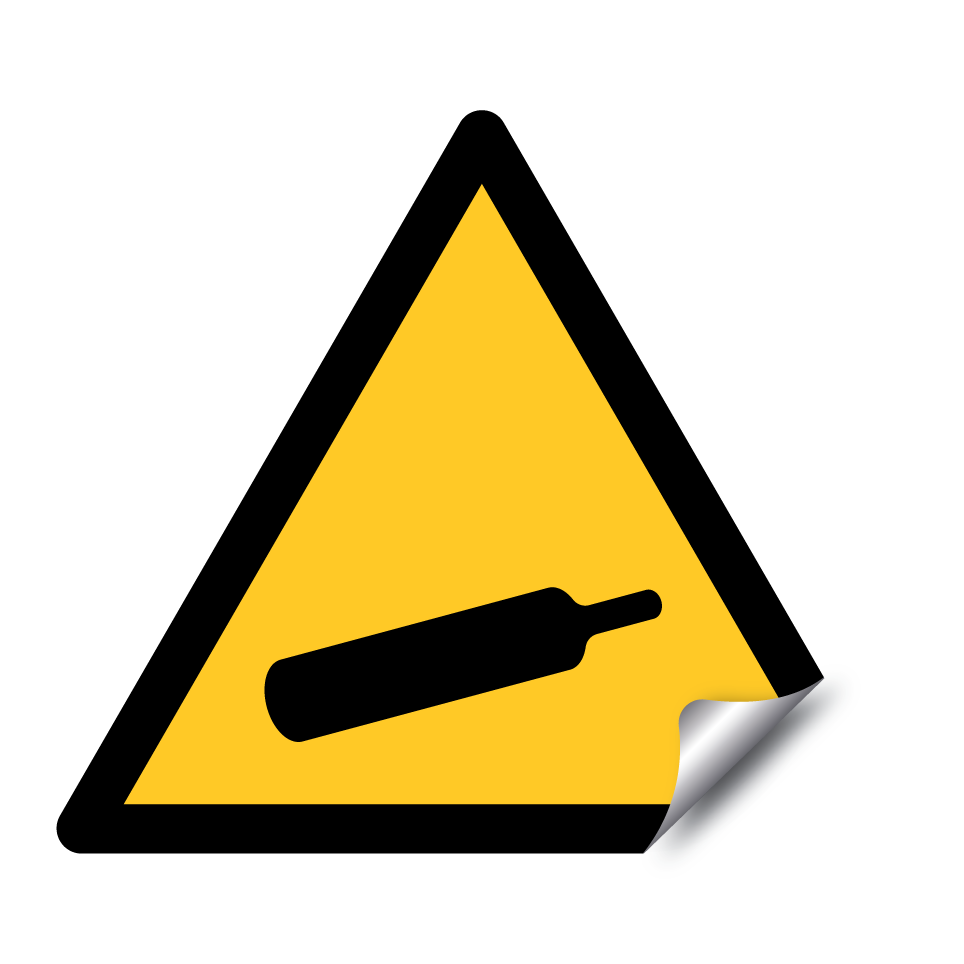 Warning glass bottle