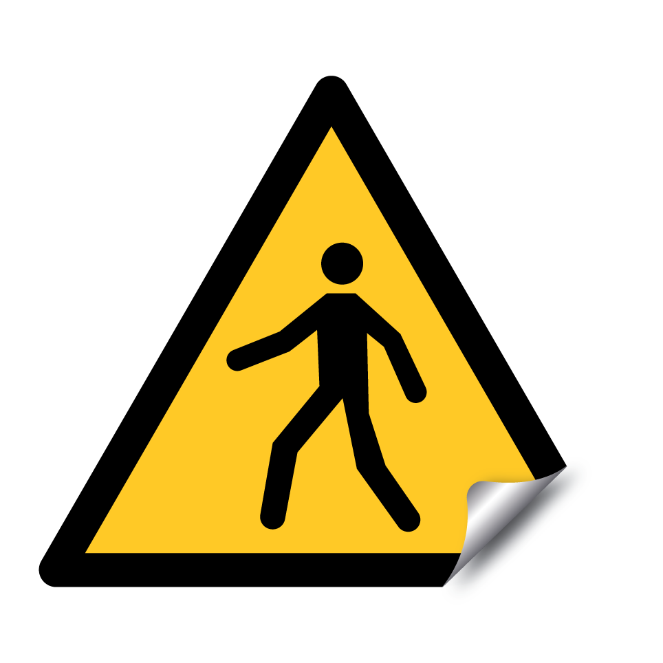 Warning pedestrian crossing