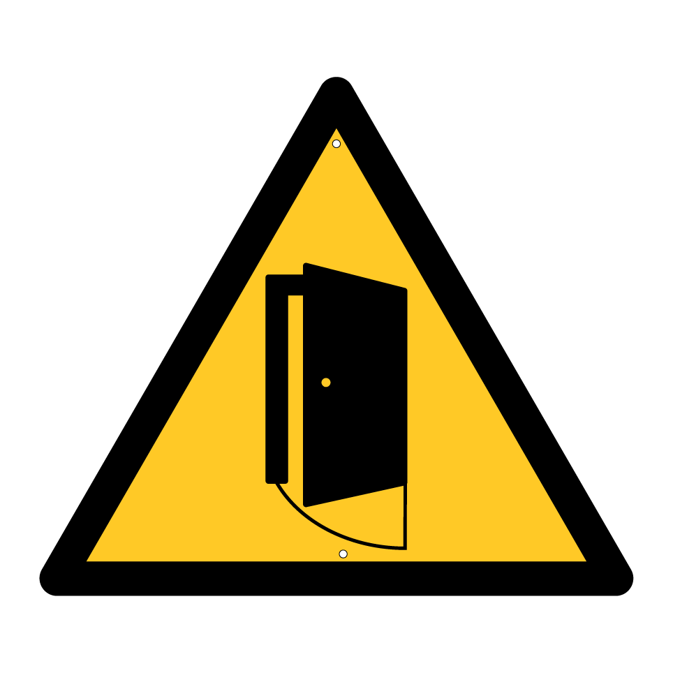 Warning opening door