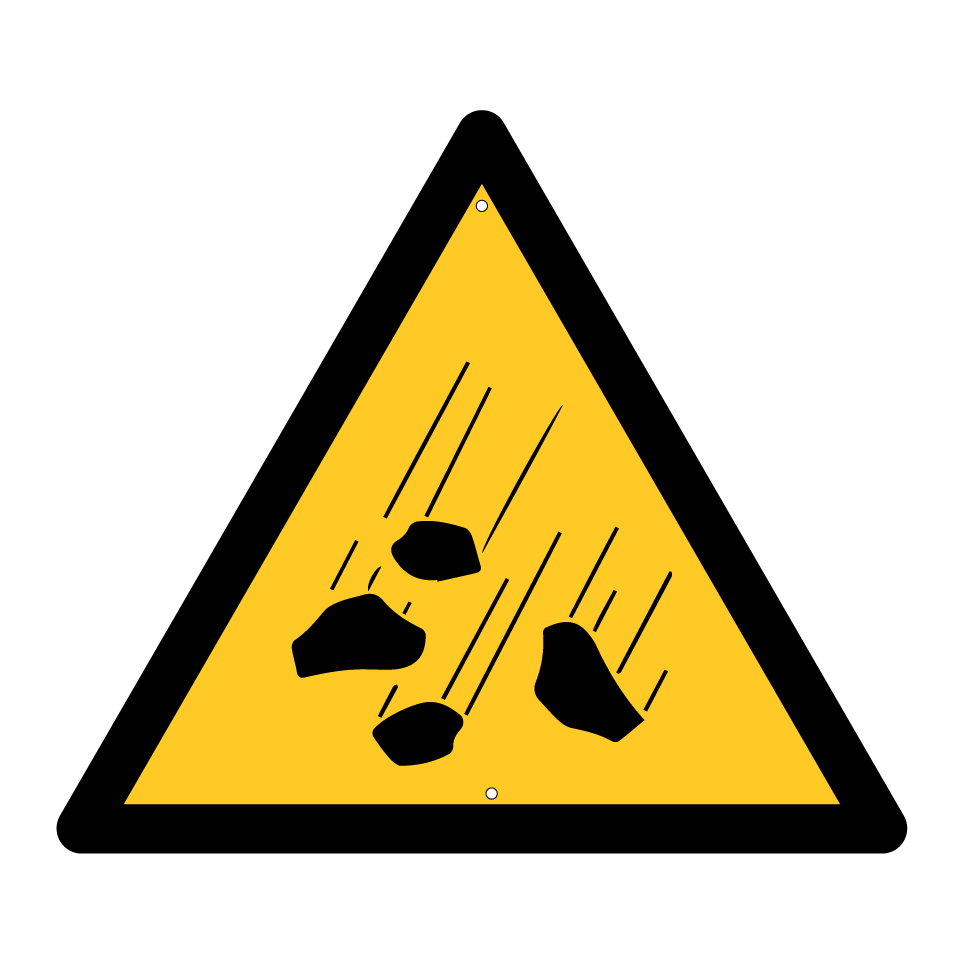 Warning falling rocks
