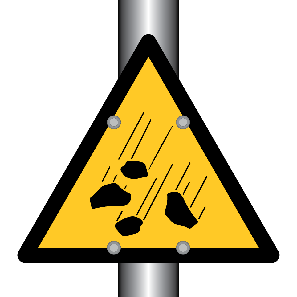 Warning falling rocks