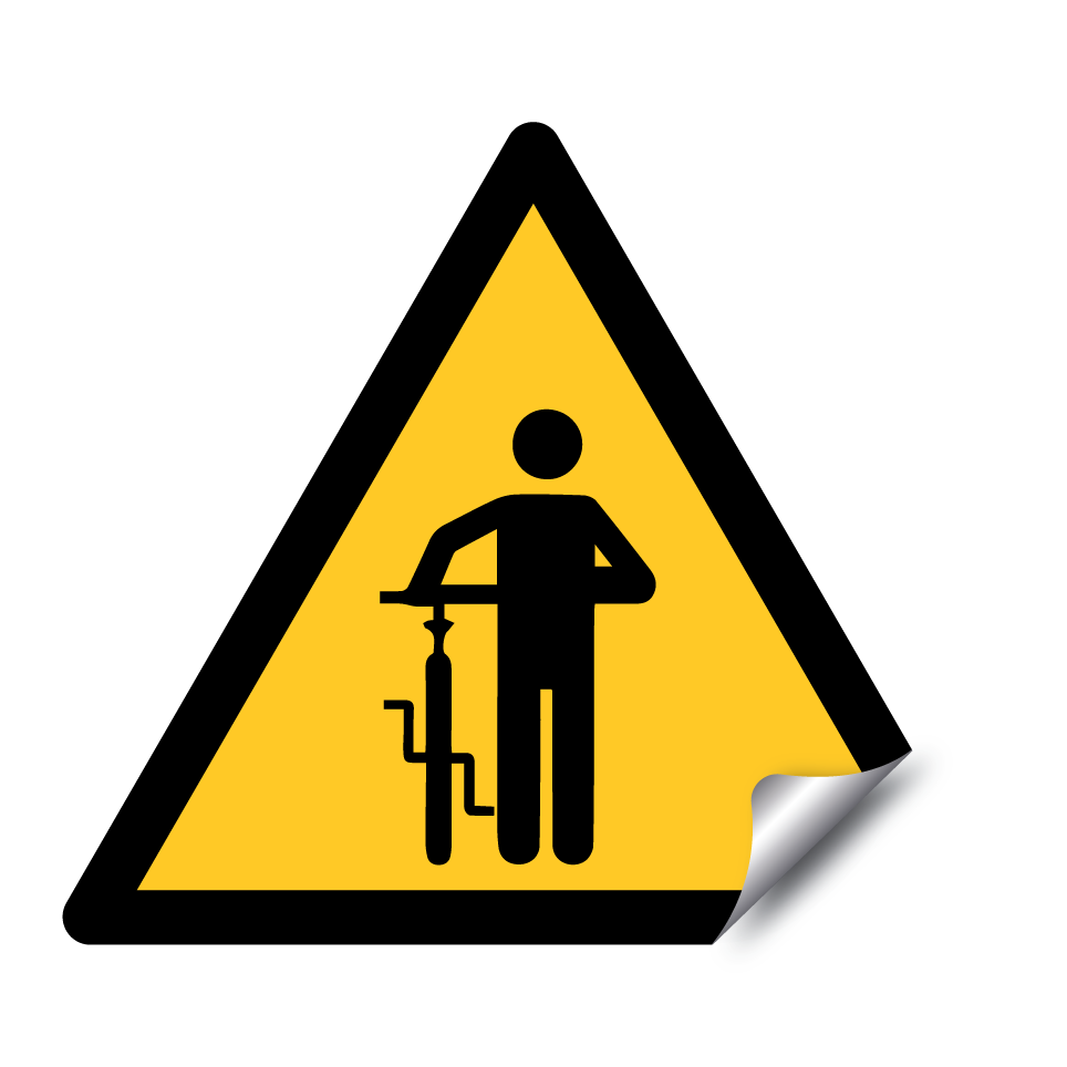 Warning bicycle pushing