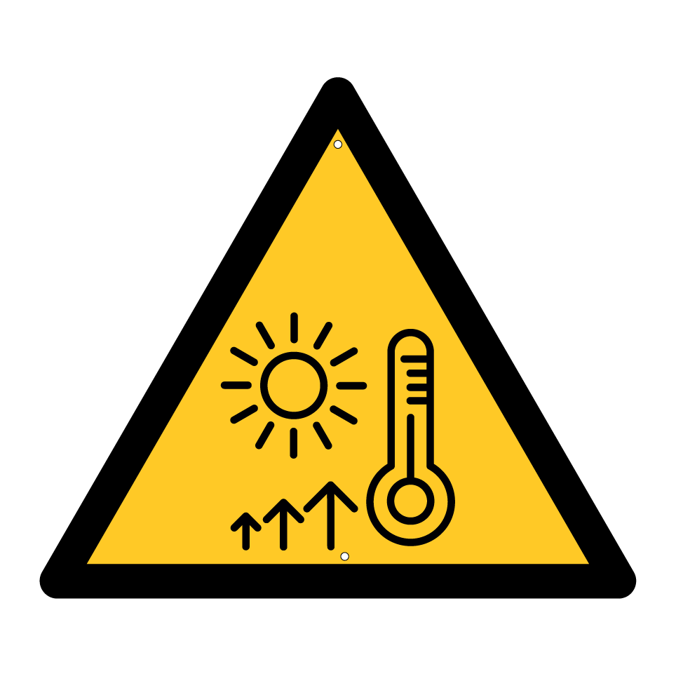 Warning hot surface